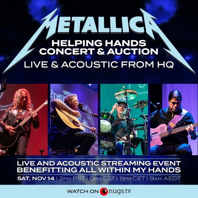 Vezi METALLICA cântând piese acustice precum 'Disposable Heroes' în cadrul Live & Acoustic From HQ: Helping Hands Concert & Auction'