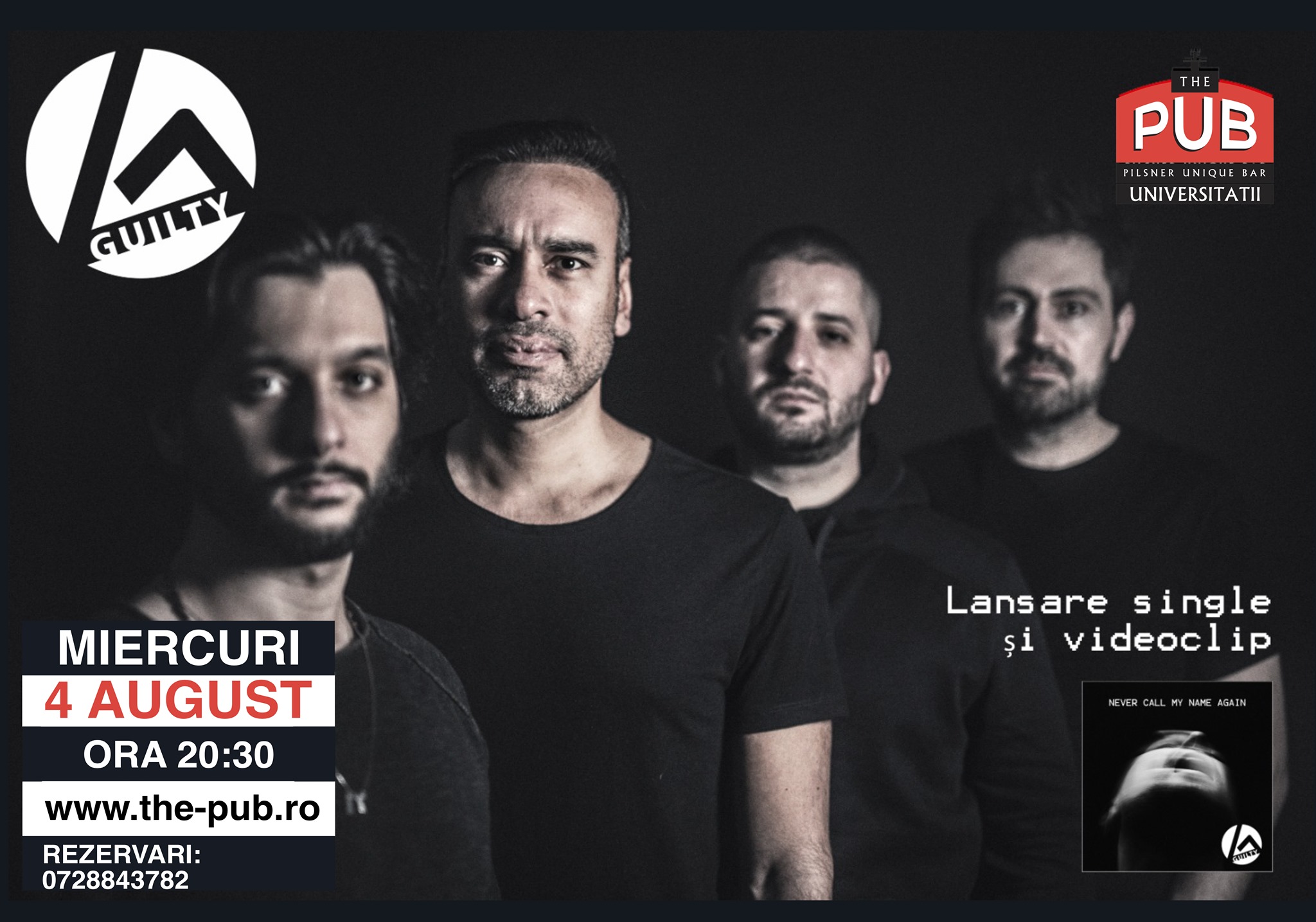 GUILTY live + Lansare de single si videoclip la The PUB Universității
