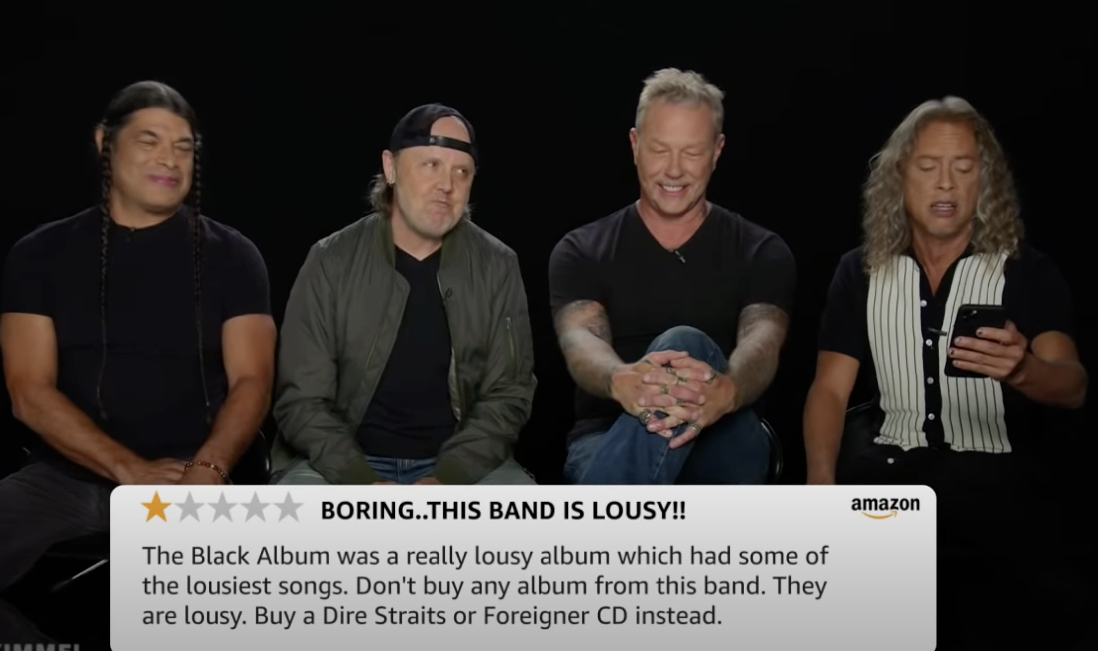 Trupa Metallica citește cele mai proaste recenzii ale albumului Black Album