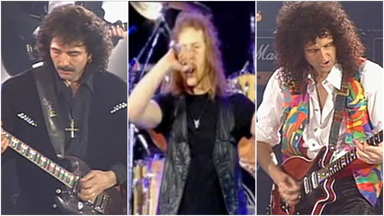 Vezi trupa Queen interpretând live piesa "STONE COLD CRAZY" împreună cu James Hetfield de la Metallica și Tony Iommi de la Black Sabbath în 1992