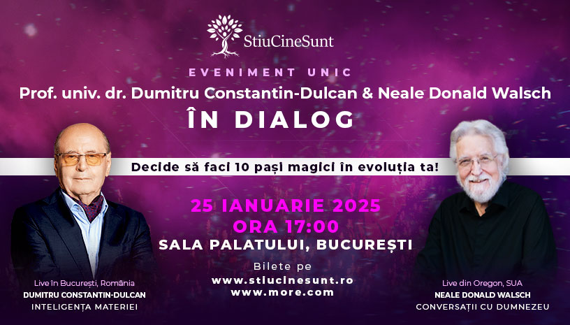 Conferință excepțională cu Dumitru Constantin-Dulcan și Neale Donald Walsch despre spiritualitatea omului modern la Sala Palatului în ianuarie 2025 - ZaTurk