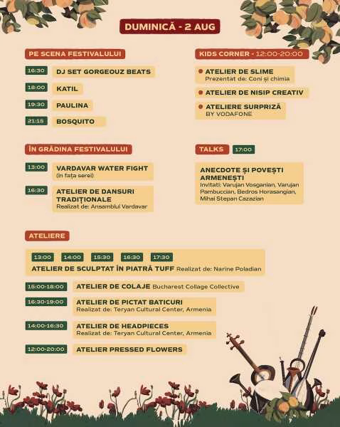 Festivalul Strada Armenească anunță programul complet al ediției aniversare: trei zile de concerte, ateliere și întâlniri în Grădina Botanică între 31 iulie și 2 august
