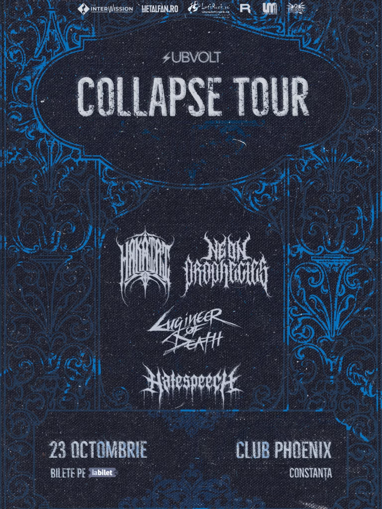 COLLAPSE TOUR cu Hakairi, Neon Prophecies și Engineer Of Death Ajunge în Phoenix Constanța - ZaTurk