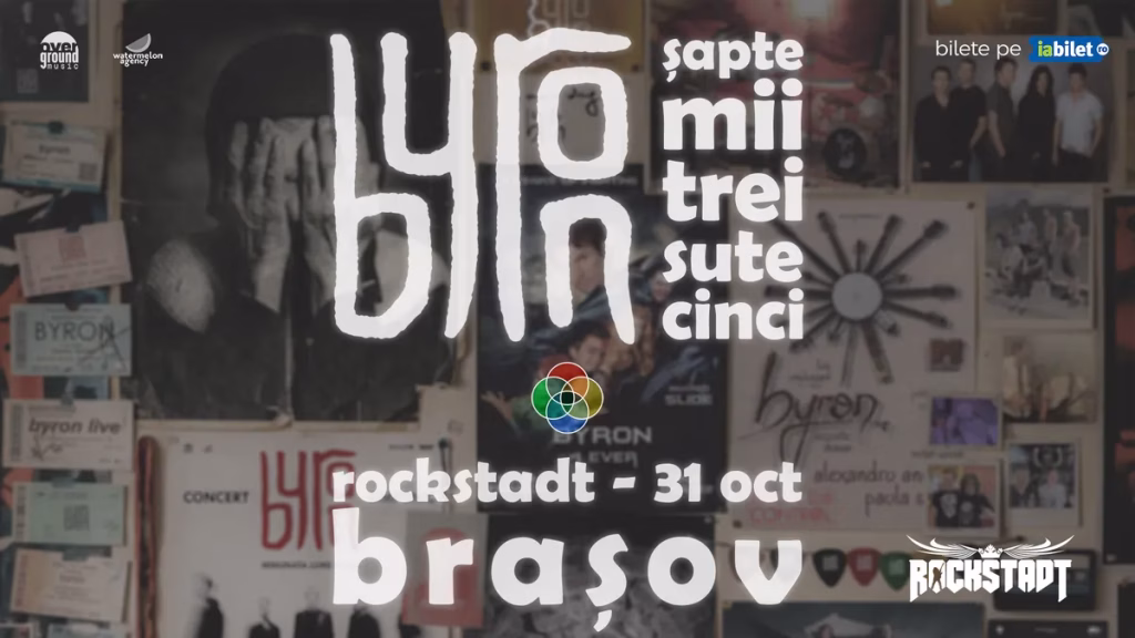 Afișul oficial al concertului byron de la Rockstadt, Brașov