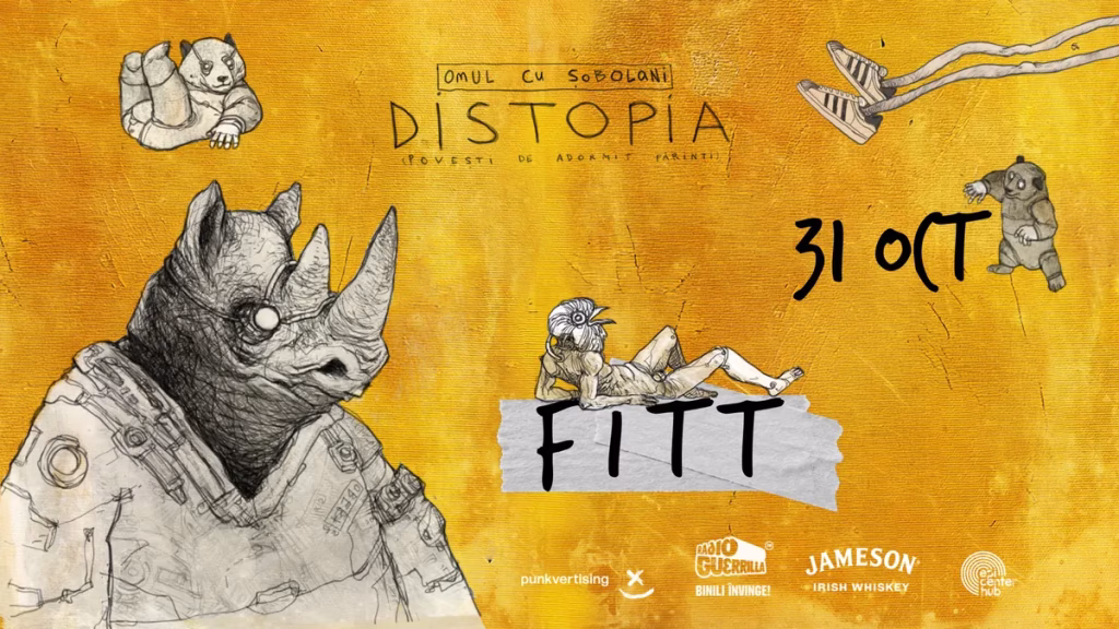 Afișul oficial al concertului Omul cu Șobolani de la Casa Tineretului FITT, Timișoara