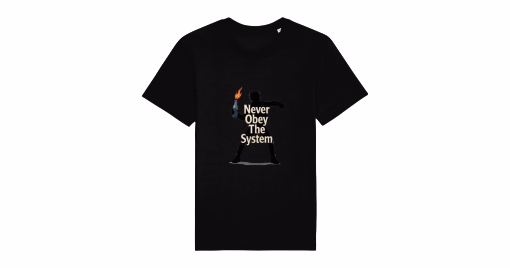 Tricou ZaTurk Merch Never Obey, design original ZaTurk
